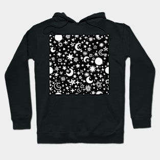 Stars and moon pattern Hoodie